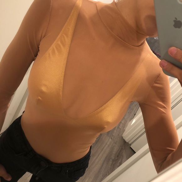 🌿nude mesh forever 21 bodysuit - Picture 2 of 2